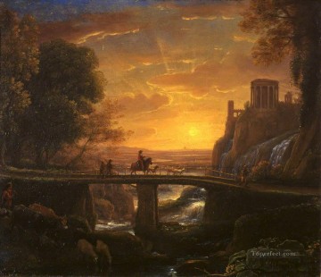 Vista imaginaria del paisaje de Tivoli Claude Lorrain Pinturas al óleo